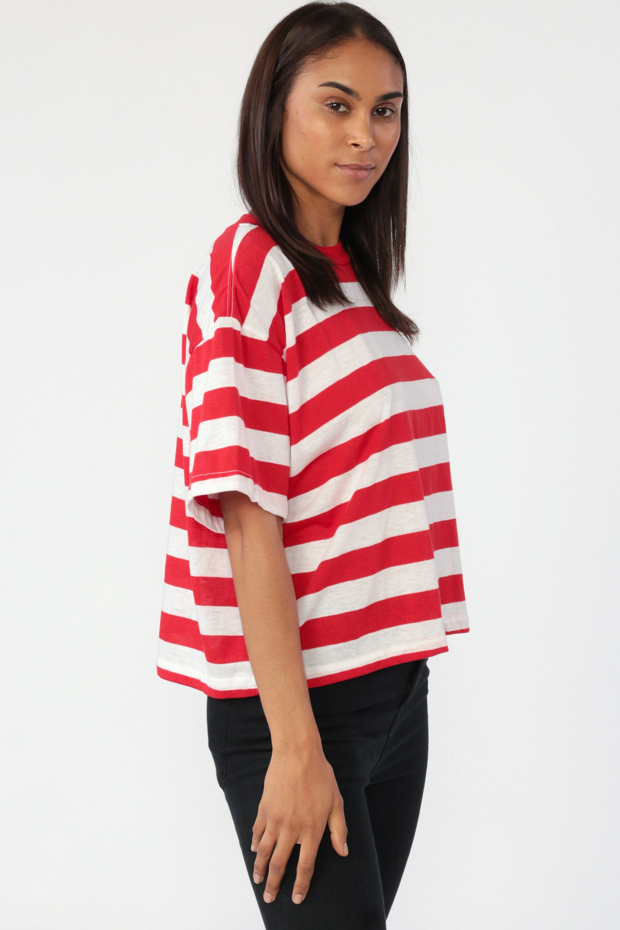 retro striped t shirt womens