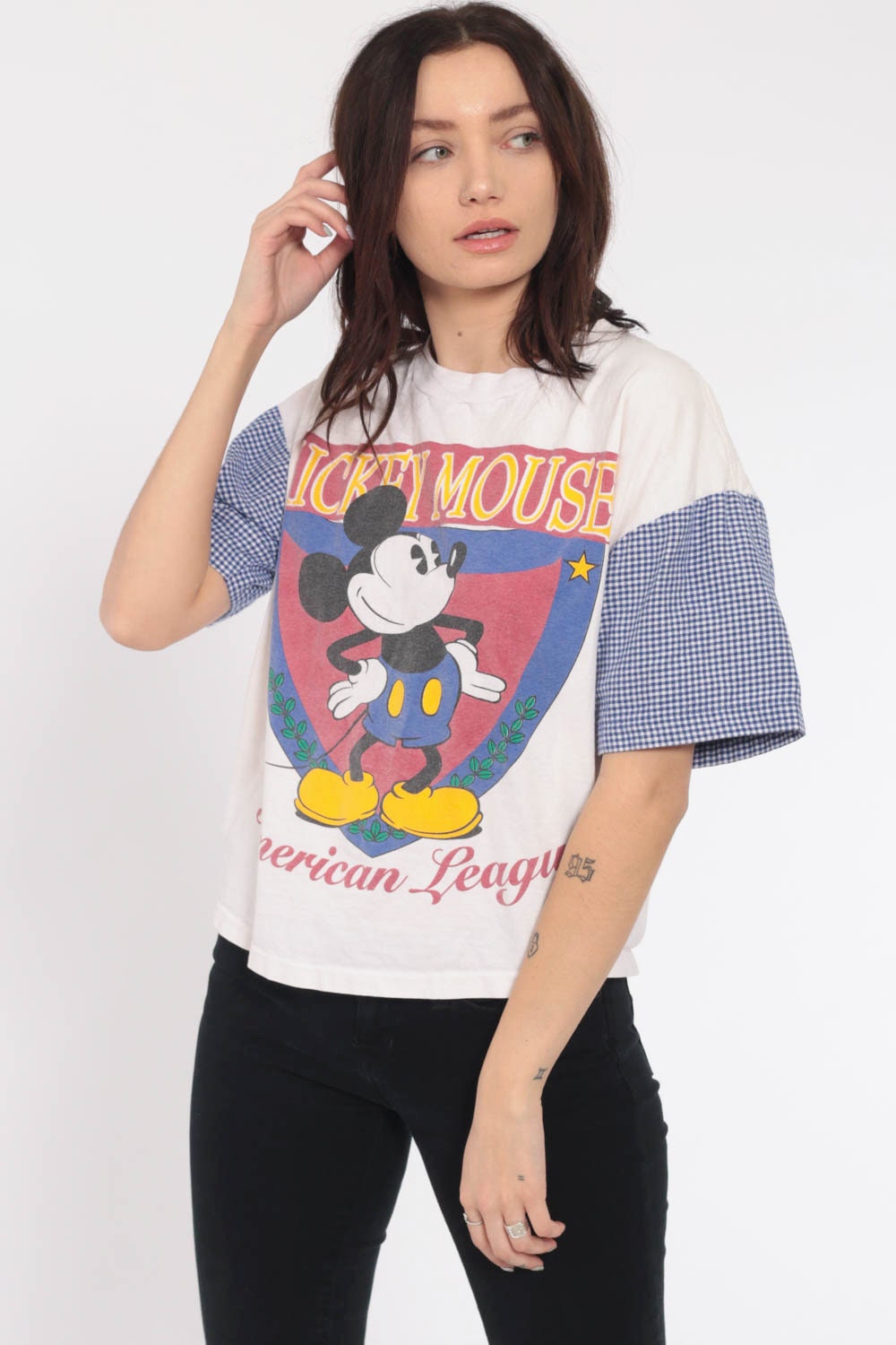 Mickey & Co Shirt Mickey Mouse T Shirt AMERICAN LEAGUE 90s Walt Disney ...