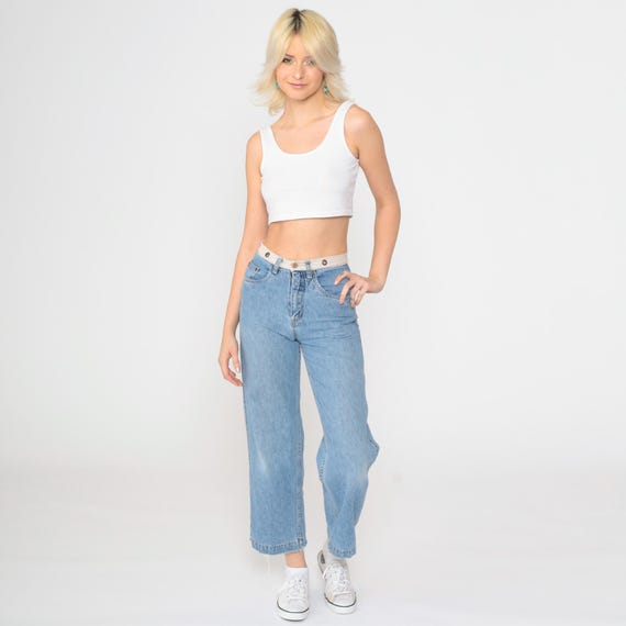 Y2K GX Gwen Stefani Jeans 90s Eyelet Waist Straight Leg Jeans High Rise Waist Retro Denim Pants Blue Streetwear Vintage 1990s Youth 12 2xs - Etsy Y2K GX Gwen Stefani Jeans 90s Eyelet Waist Straight Leg Jeans High Rise Waist Retro Denim Pants Blue Streetwear Vintage 1990s Youth 12 2xs - Etsy