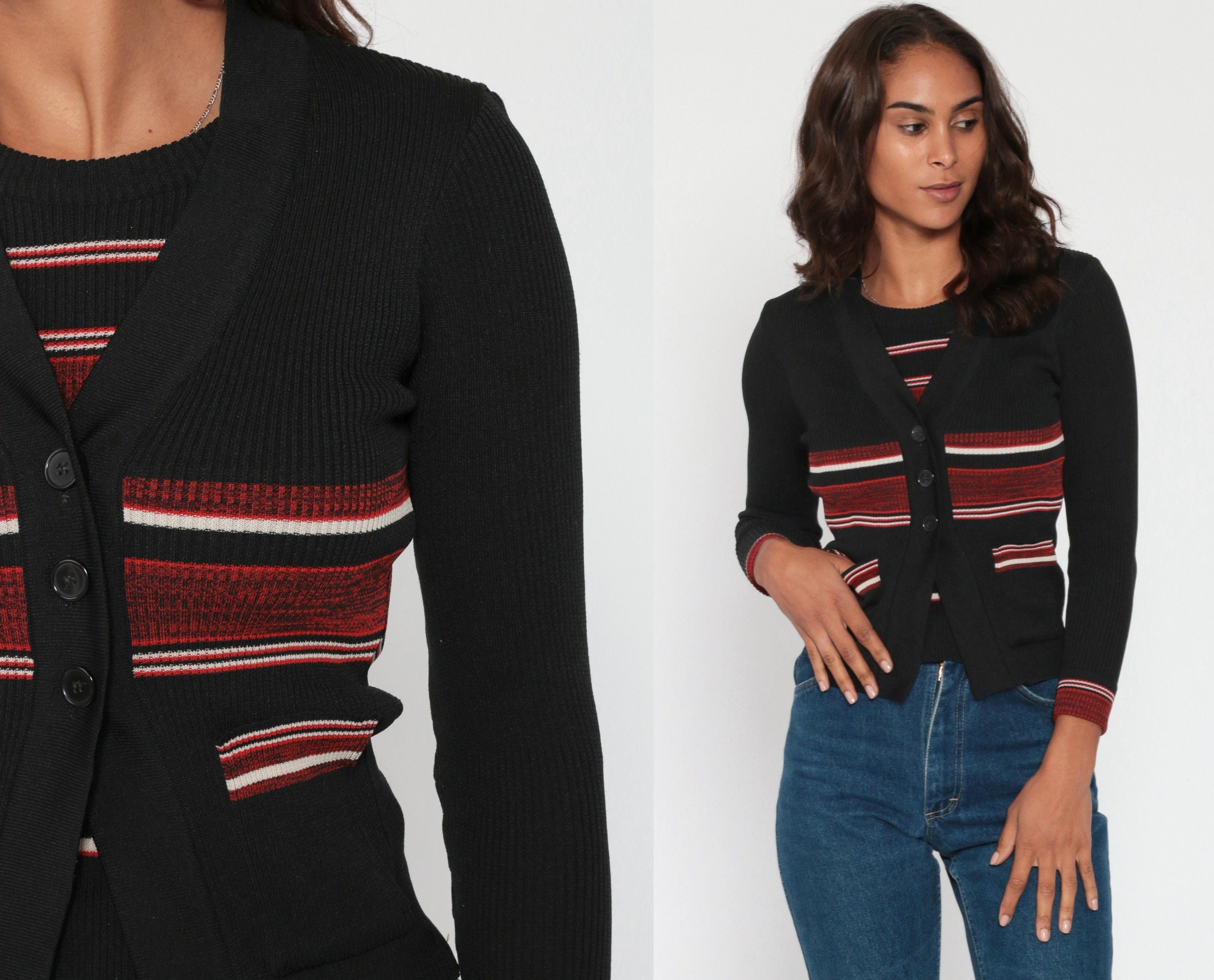 cardigan with shirt attached