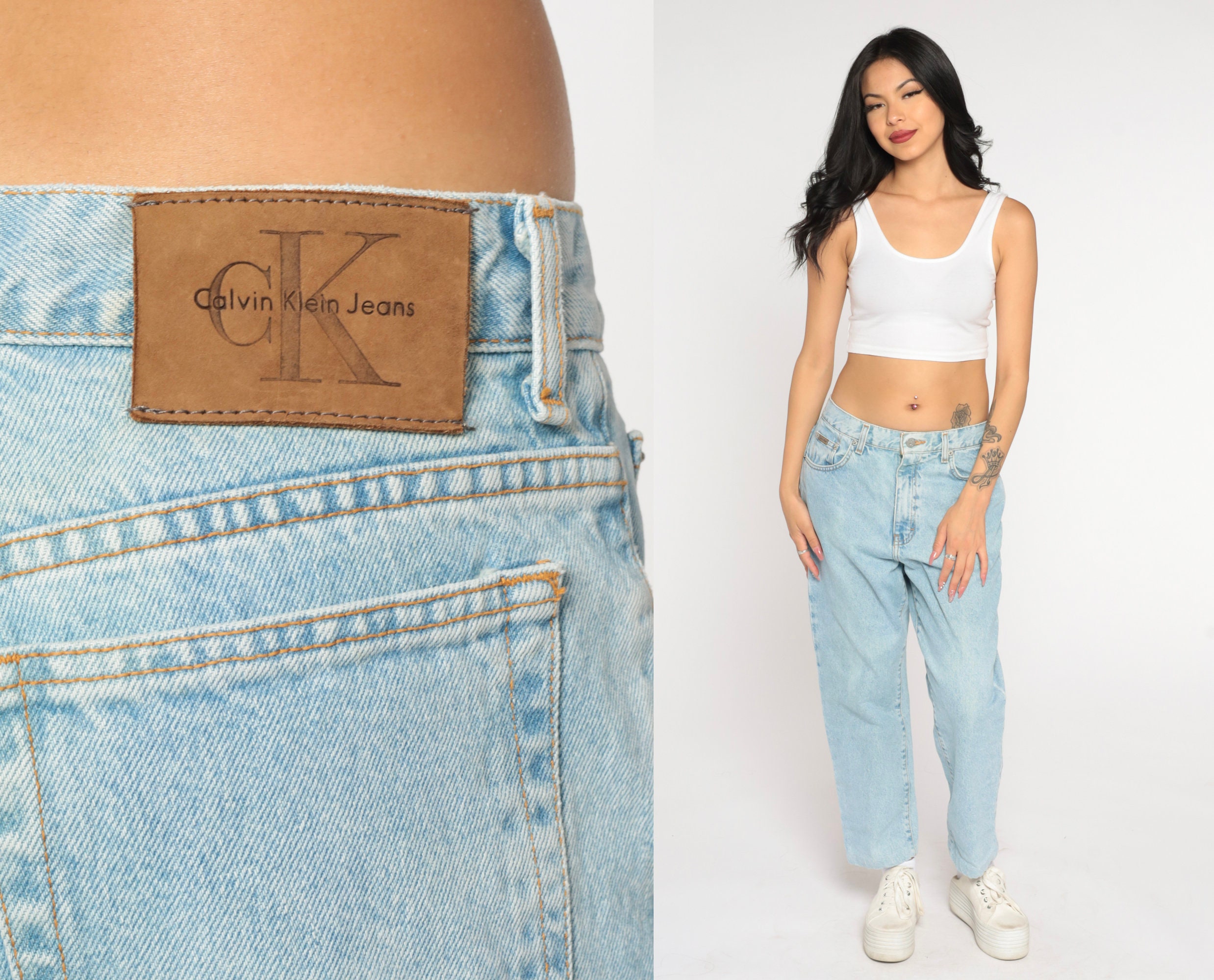 Vintage 90s Calvin Klein Jeans Straight Leg Mom Jeans Light Wash Denim High Waisted Jeans CK Pants Retro Hipster Grunge Blue 1990s Medium 31 - Etsy Vintage 90s Calvin Klein Jeans Straight Leg Mom Jeans Light Wash Denim High Waisted Jeans CK Pants Retro Hipster Grunge Blue 1990s Medium 31 - Etsy