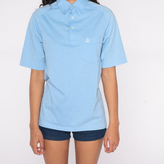Munsingwear Polo Shirt Baby Blue PENGUIN Shirt 80… - image 6