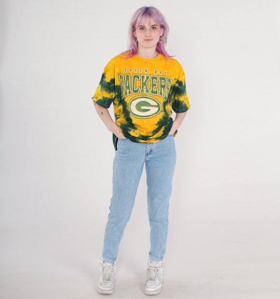 Tie Dye Green Bay Packers Shirt 90s NFL Team Appa… - image 3