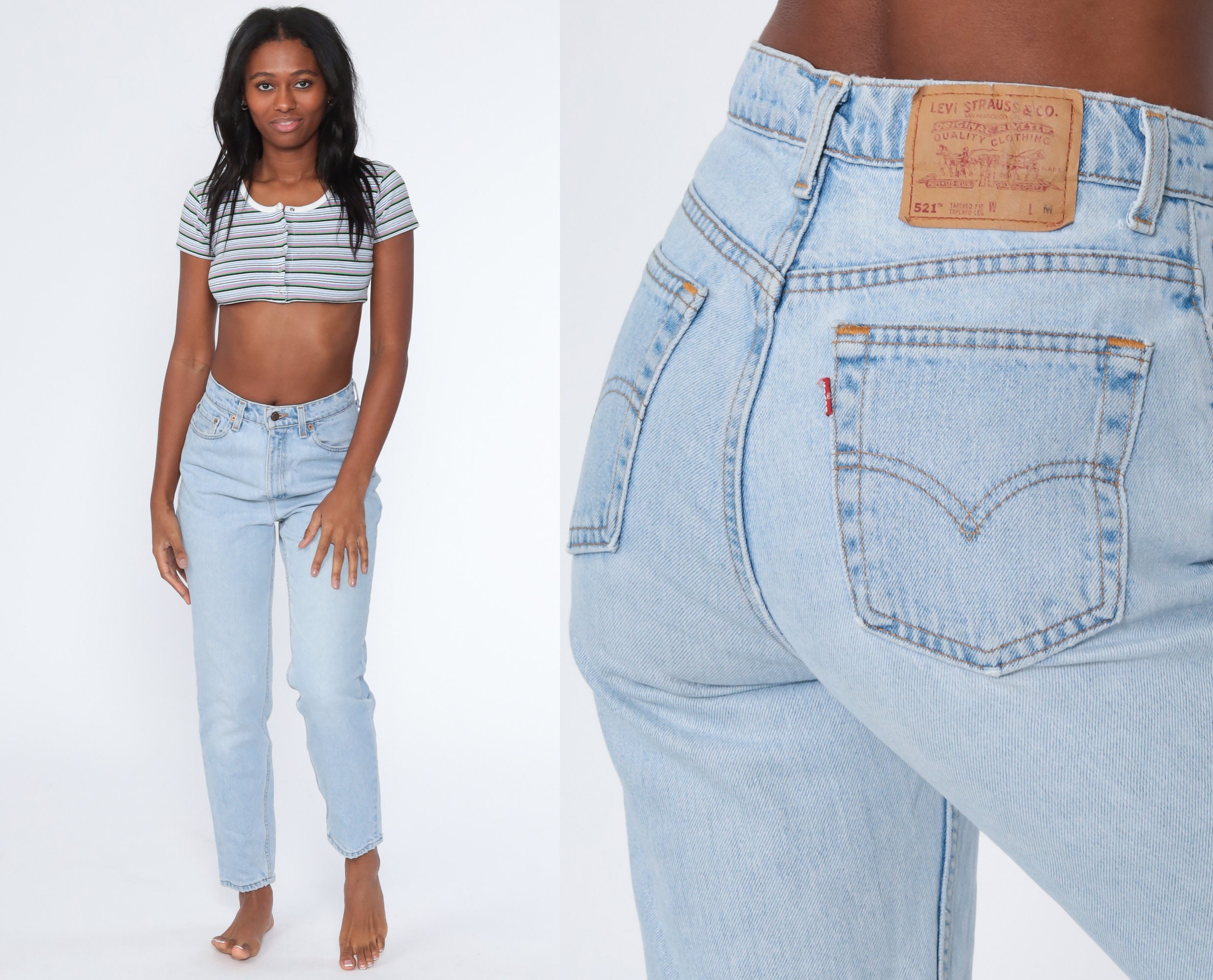 levis 521 high waisted jeans