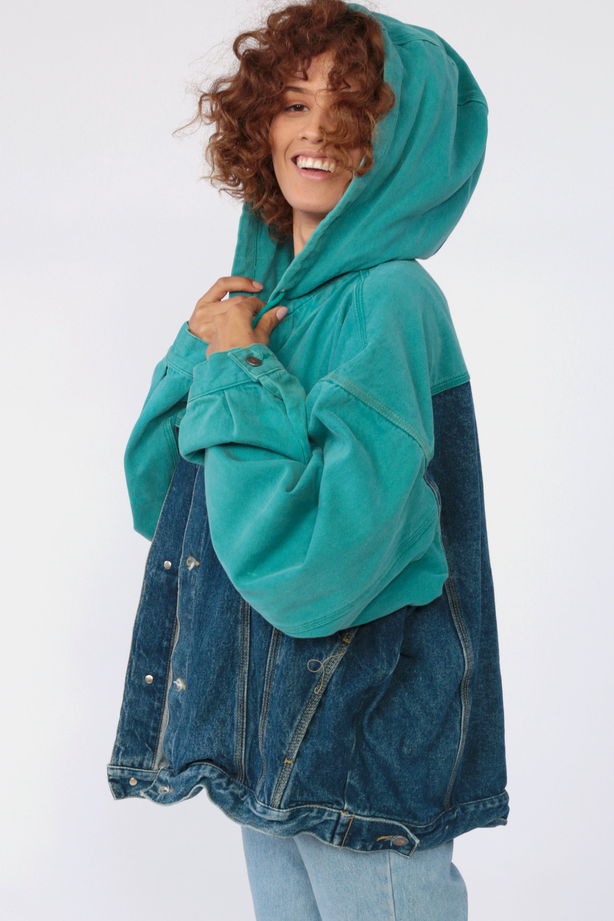 jean jacket with hoodie style