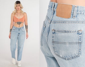 Tommy Hilfiger Jeans 90s Mom Jeans Tapered Tommy Jeans Denim Pants Vintage 1990s High Waist Jeans Blue Relaxed Medium 30