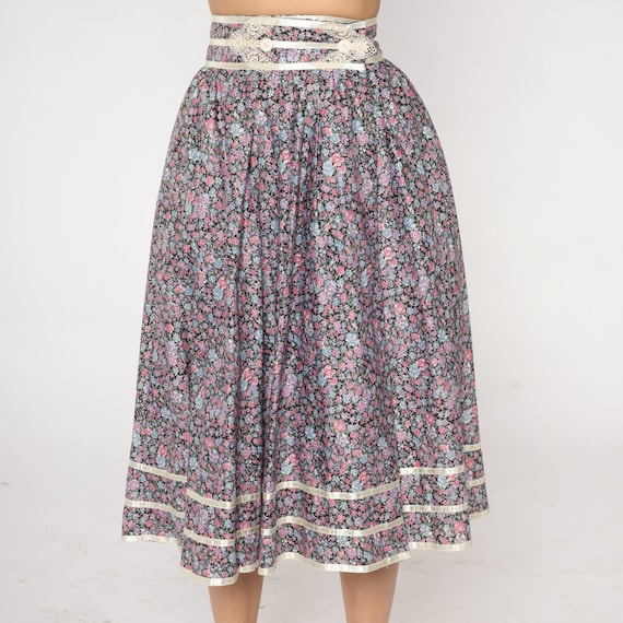 Gunne Sax Skirt 70s Foral Prairie Skirt Calico Mi… - image 8