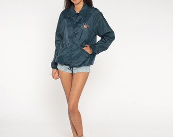 Zodiac Windbreaker Jacket 80s Navy Blue Texas Jacket Plain Zodiac Windbreaker Jacket 80s Navy Blue Texas Jacket Plain