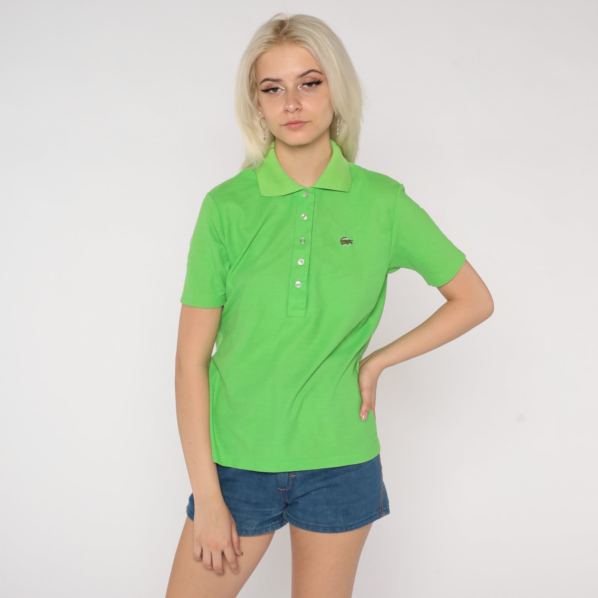 Lime Green Lacoste Polo 80s Brooks Brothers Collared Shirt Lime Green Lacoste Polo 80s Brooks Brothers Collared Shirt