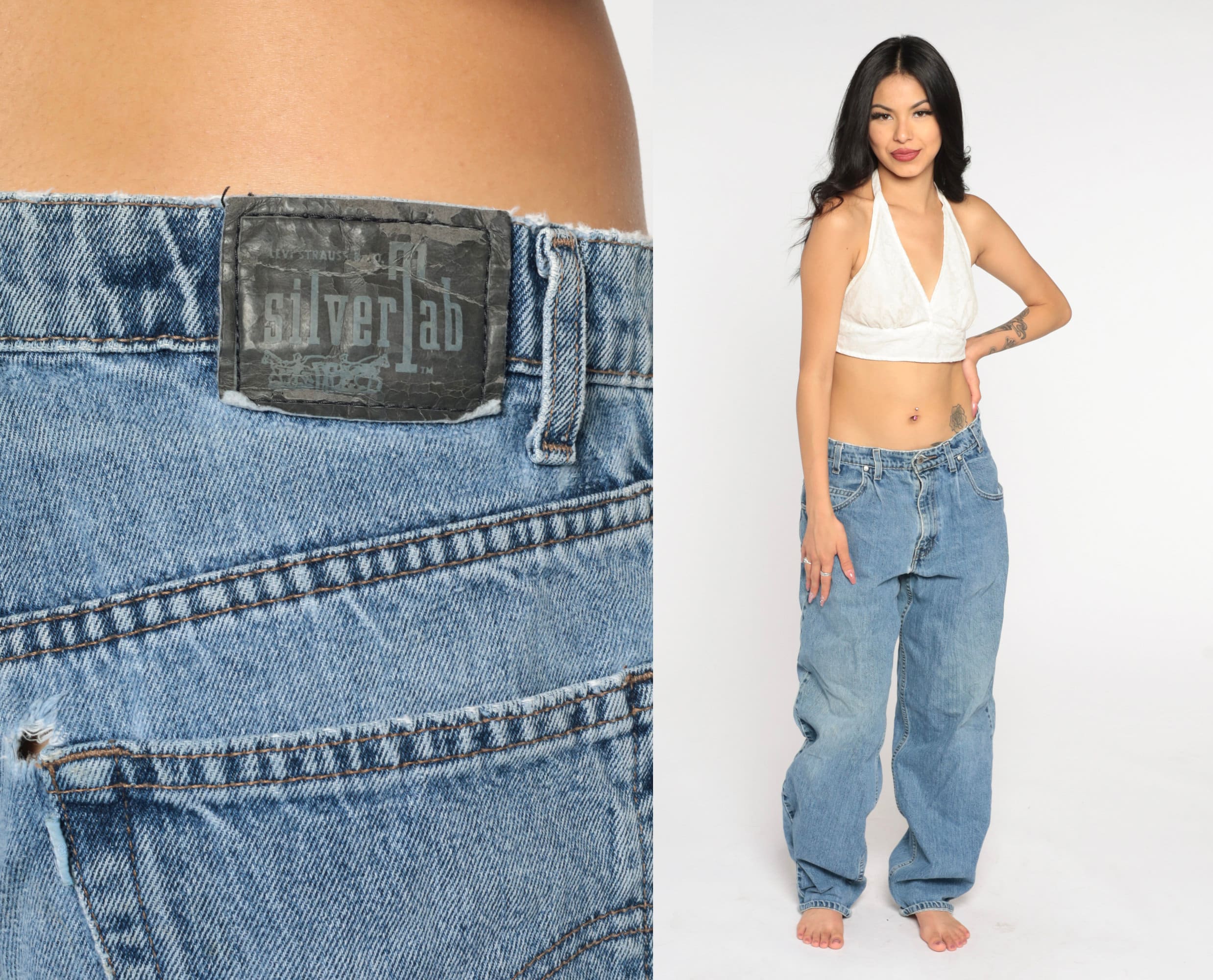 Levis Silvertab Jeans 90s High Waisted Jeans Straight Leg Levis Silvertab Jeans 90s High Waisted Jeans Straight Leg