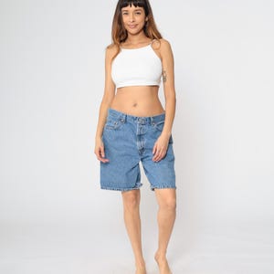 Y2K Levis Denim Shorts 550 Blue Denim Bermuda Shorts Levi Jean Shorts High Waisted Shorts 00s Vintage Men&#39;s 36 L