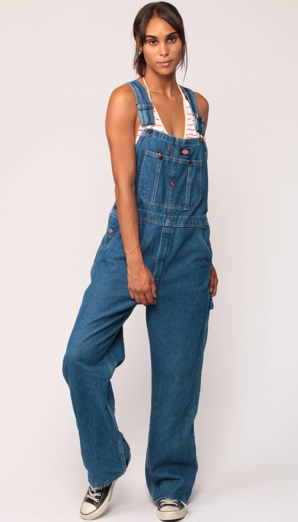 Dickies Overalls Denim Bib Overalls Baggy Dungarees Long Jean Etsy