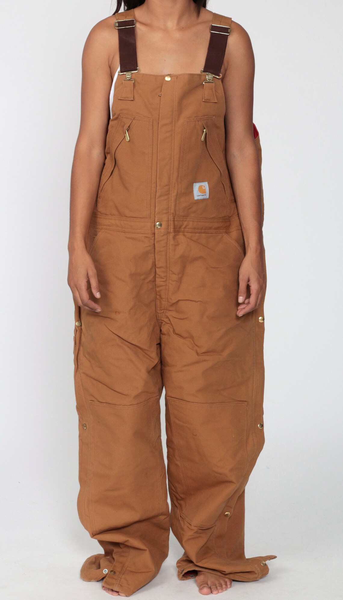 Insulated Carhartt Overalls 90s Workwear Coveralls Baggy Pants Etsy