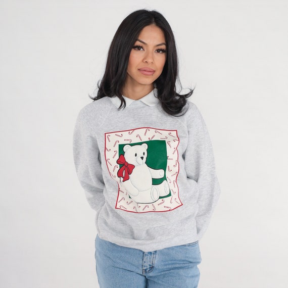 Teddy Bear Sweatshirt 90s Christmas Sweater Winte… - image 4