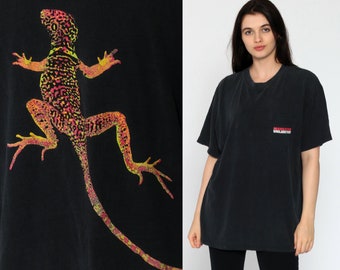 90年代 マルボロ シャツ リザード 90年代 シガレット シャツ マルボロ Tシャツ タバコ ヤモリ スモーカーズ Tシャツ 90年代 ヴィンテージ レトロ ブラック ポケット エクストララージ XL L