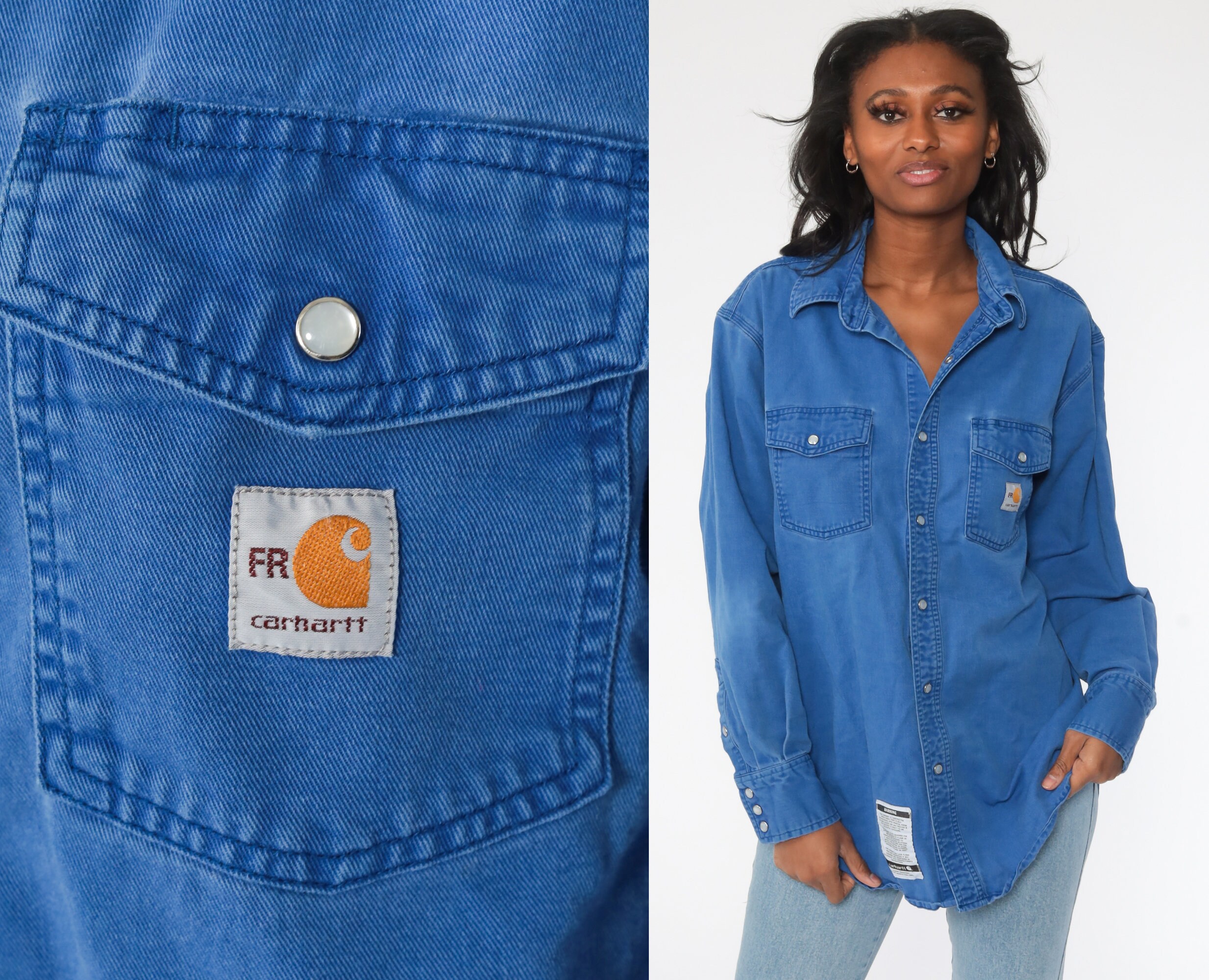Carhartt FR Shirt Royal Blue Workwear 