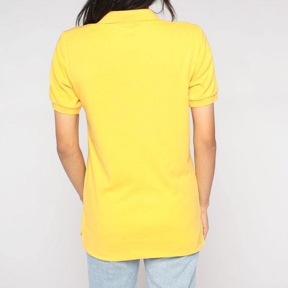 Brittania Polo Shirt 80s Bright Yellow Collared S… - image 9