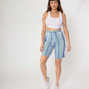 Y2k Striped Shorts - Etsy