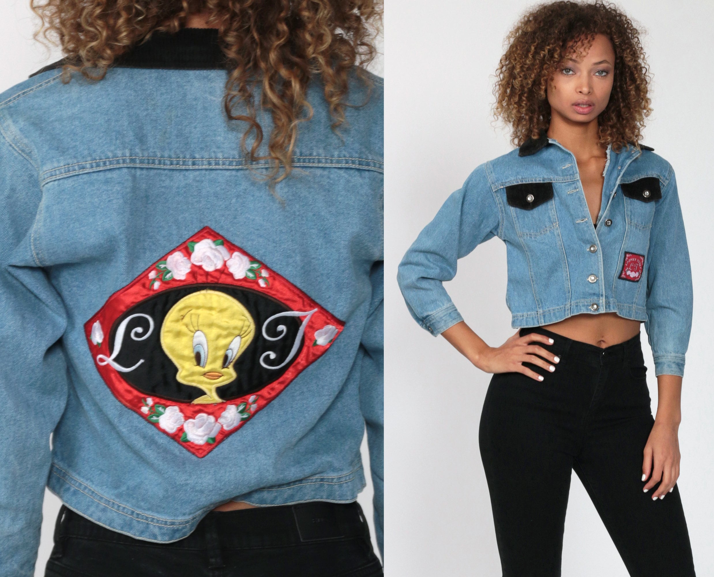 tweety bird jean jacket