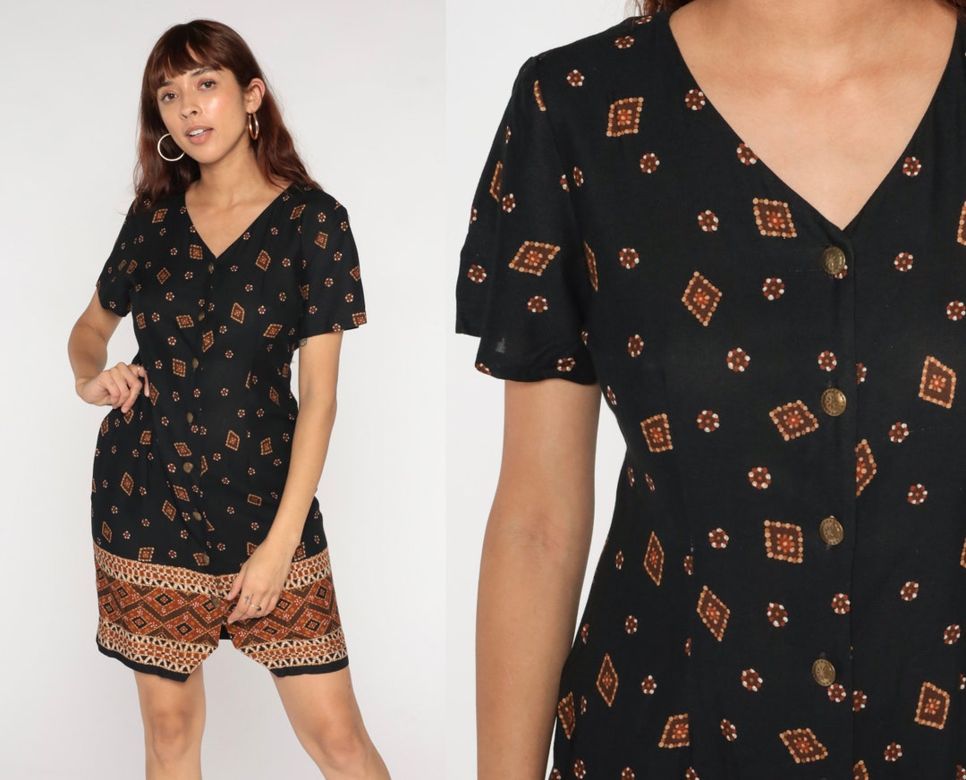 90s Abstract Mini Dress (S)