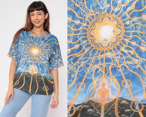 Alex Grey Art Shirt 90s Crystal Tara In Visions M… - image 1