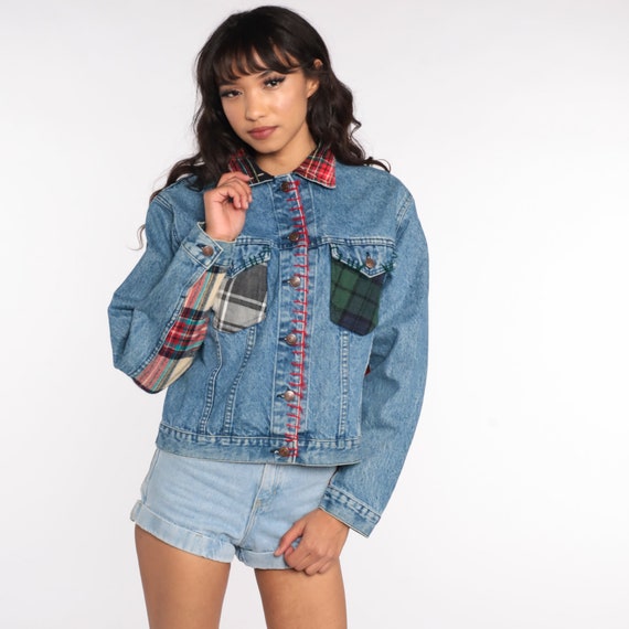 Patchwork Jean Jacket 80s Denim Jacket Jordache J… - image 4