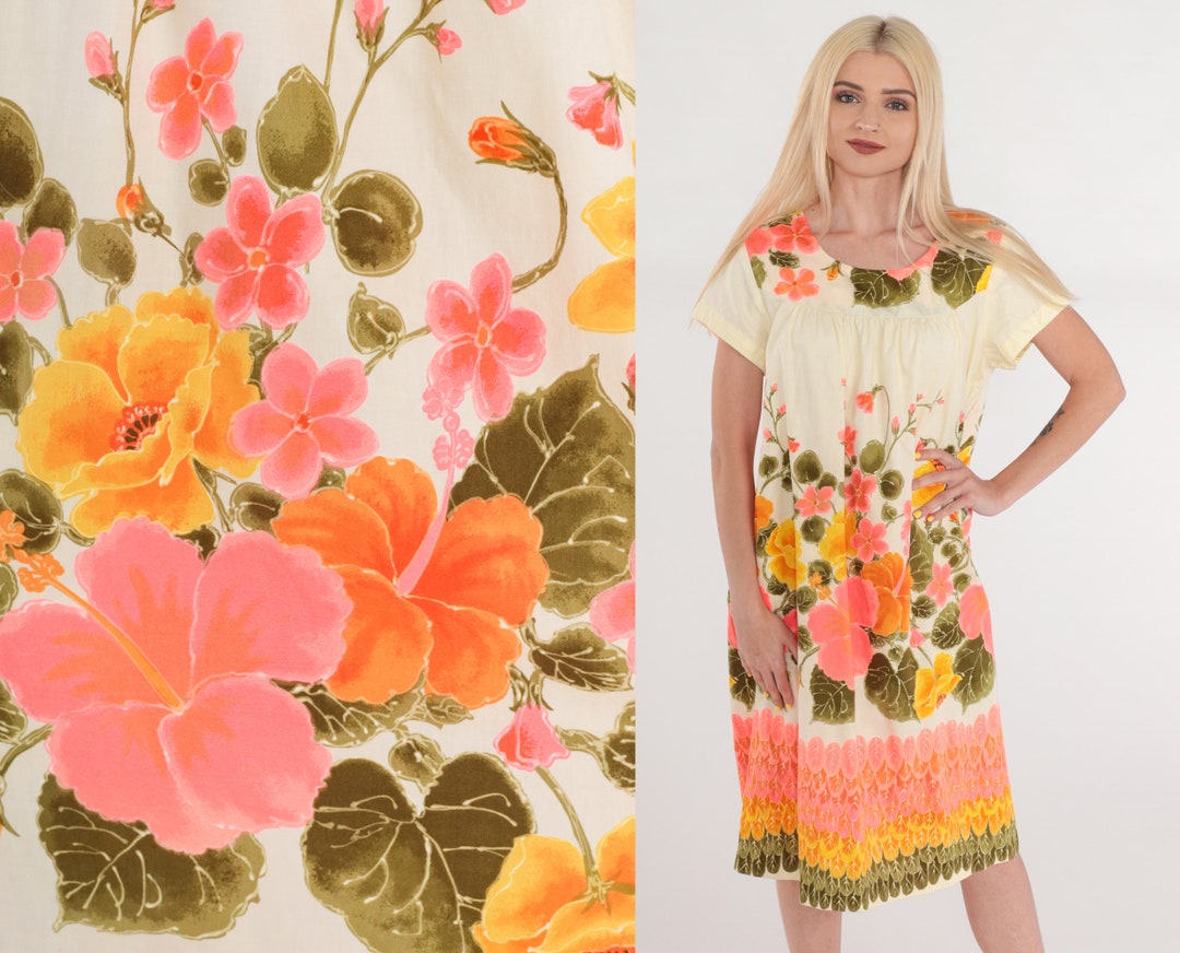 17157 Multi Colour Floral Tent Dress