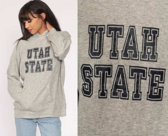 Utah State Sweatshirt University Hoodie 90s Hoode… - image 1