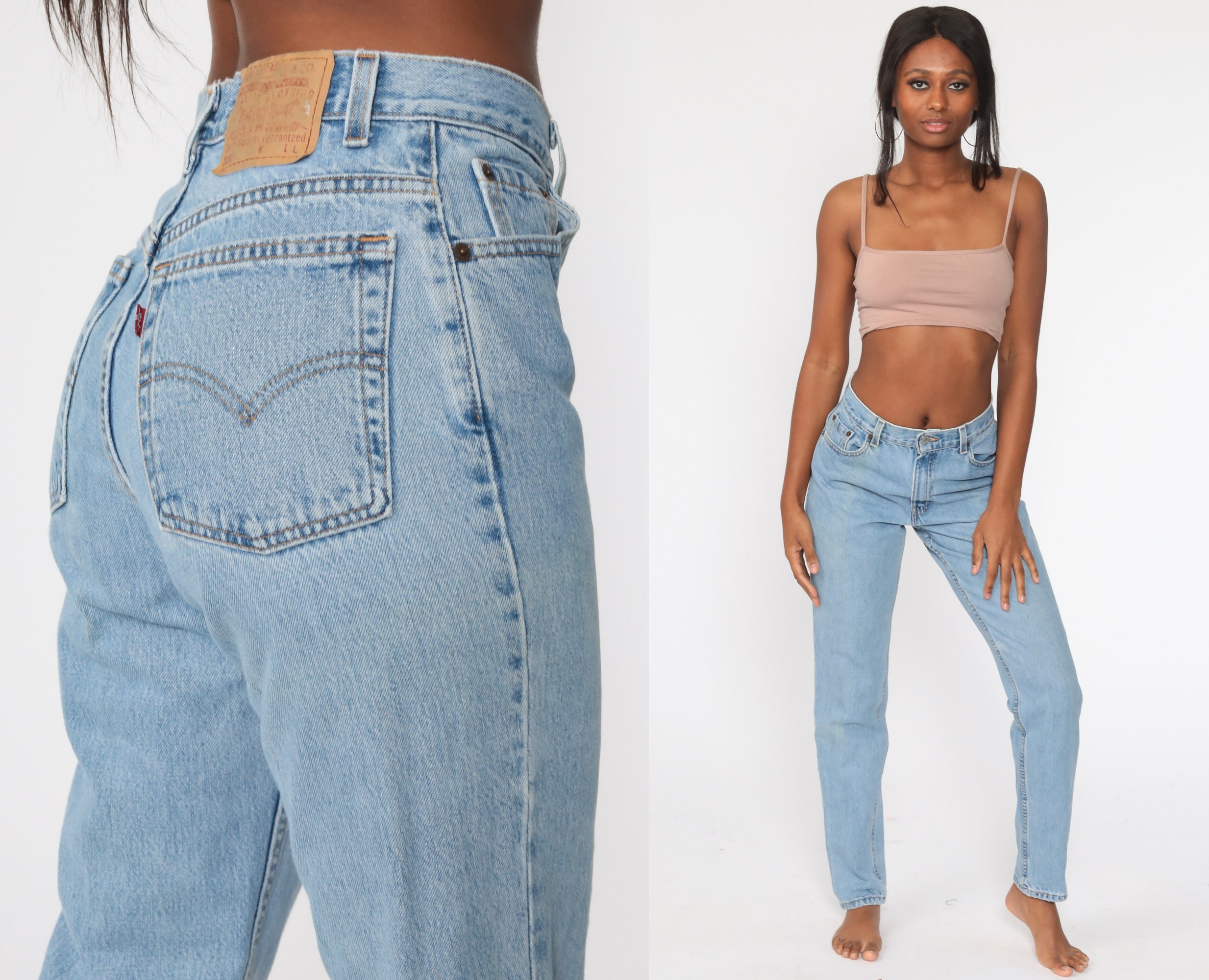 550 Levis Jeans 27 -- 90s Relaxed 550 Levis High Rise Waist Levi Strauss Jeans Denim Pants