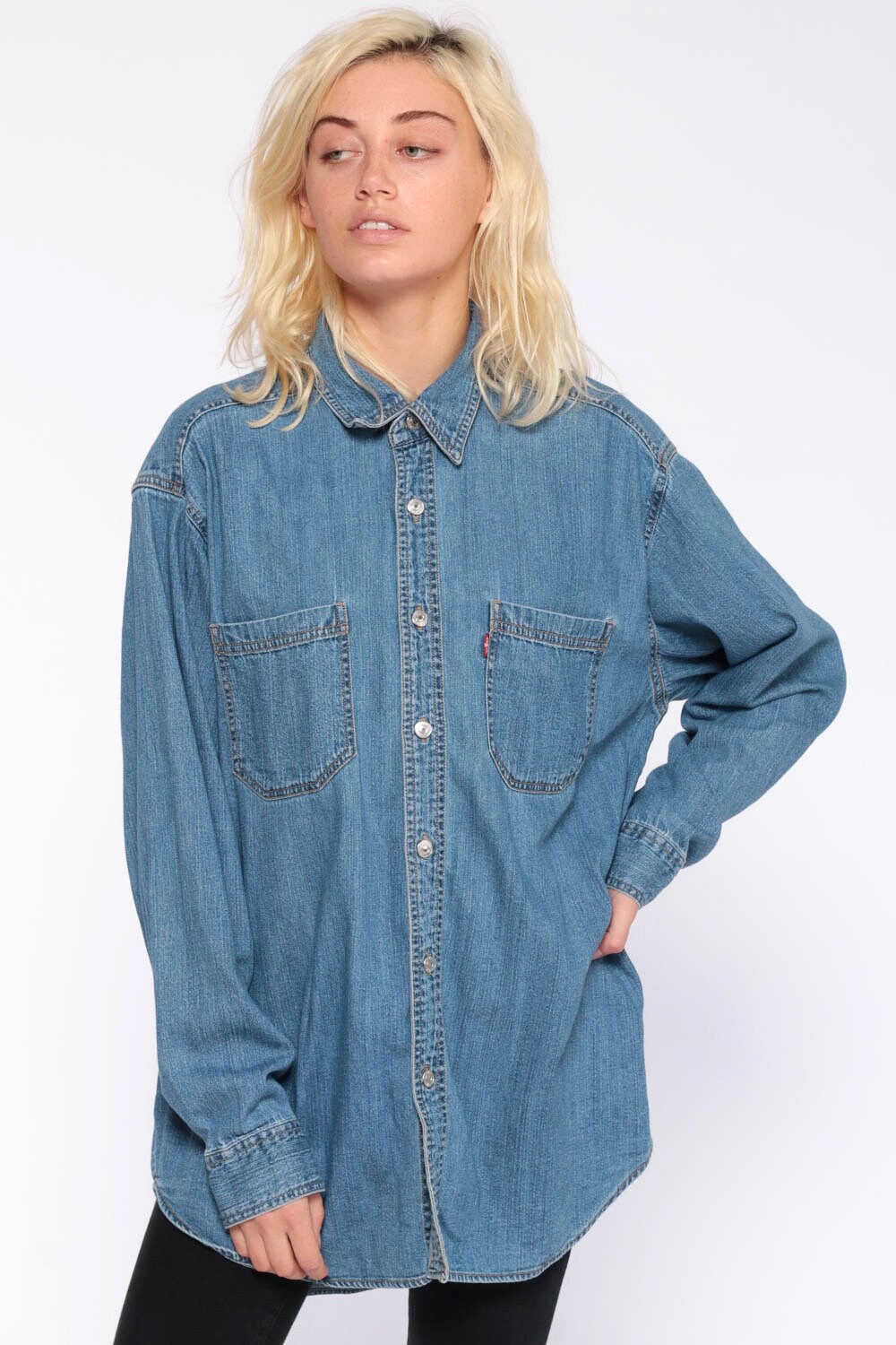 Levi's Jean Shirt Button Up Shirt Levi Jean Shirt 90s Blue ...