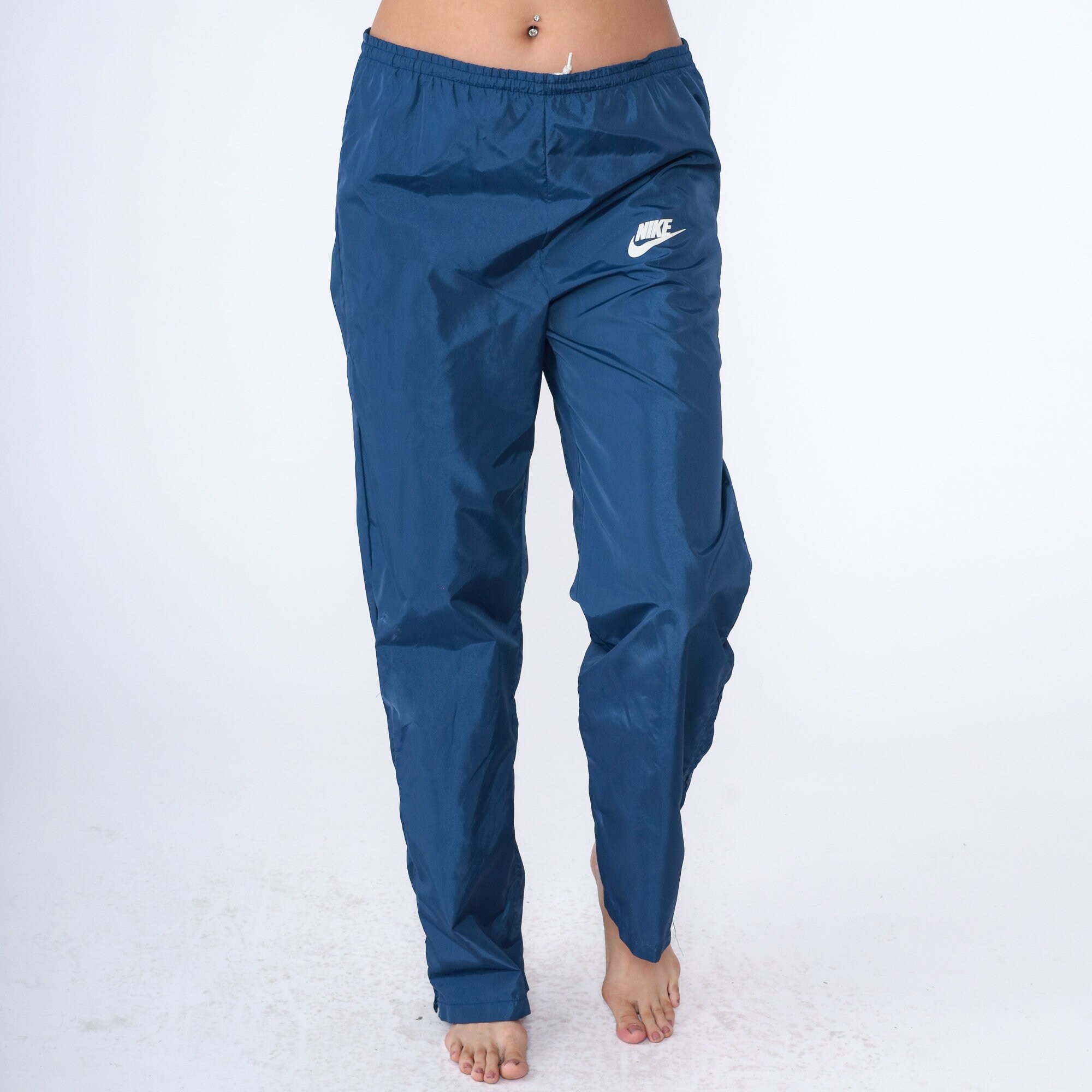 Pantalon de survetement Nike des annees 90 bleu fonce Jogging Baggy Jogging survetement survetement d echauffement pantalon de sport en nylon des annees 1990 Sportswear cheville fermeture eclair Etsy ...