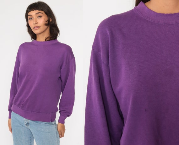 purple crewneck