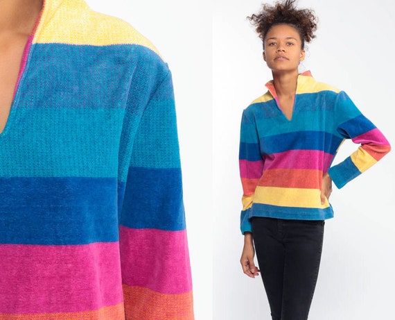 80s rainbow sweater