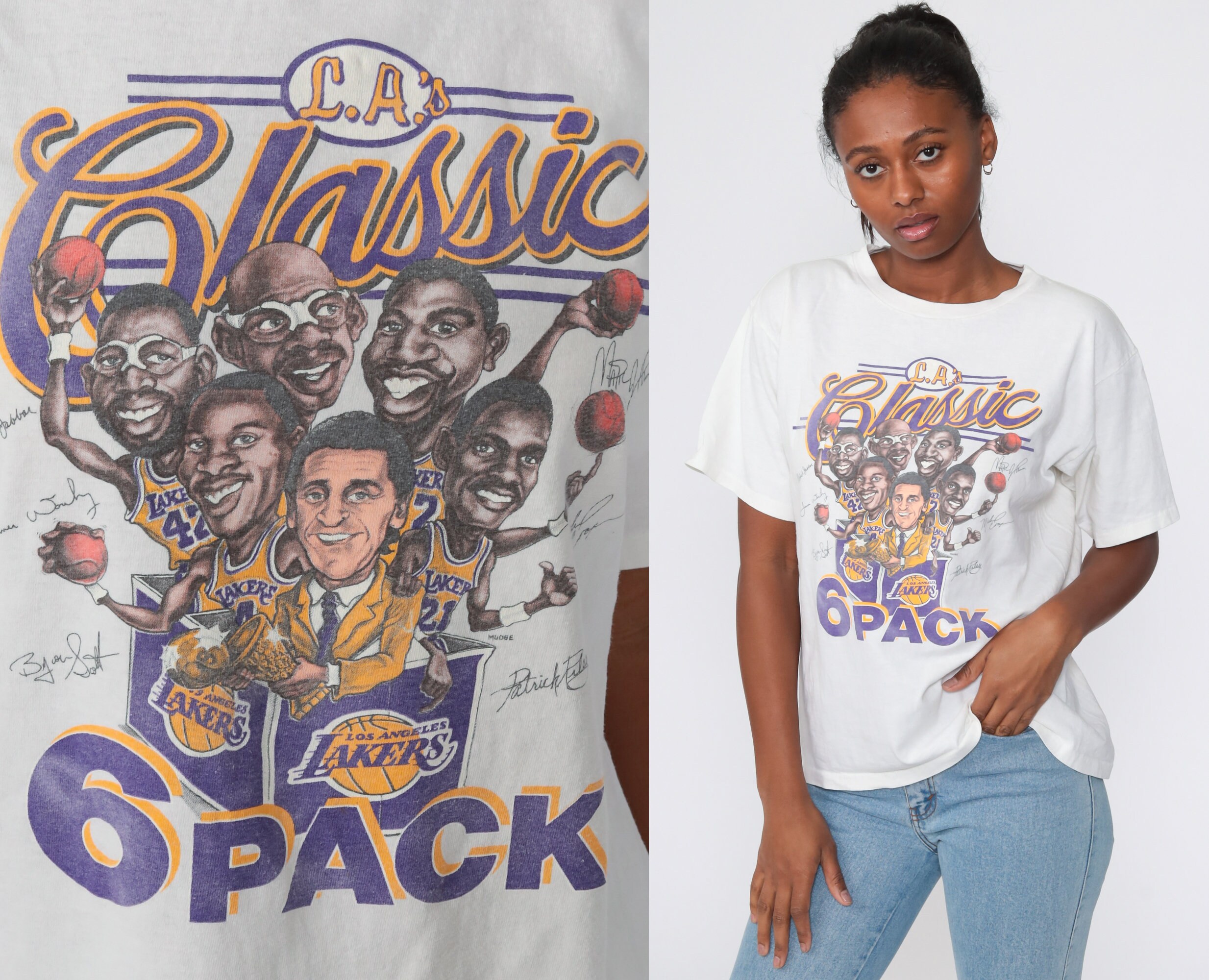 Shaquille O'Neal Los Angeles Lakers - New Vintage T shirt - Vintage Band  Shirts
