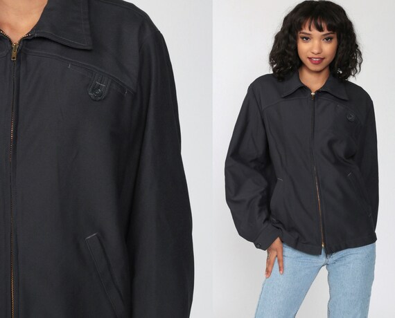 Charcoal Jacket 70s Jacket Workwear Jacket Grey Ja