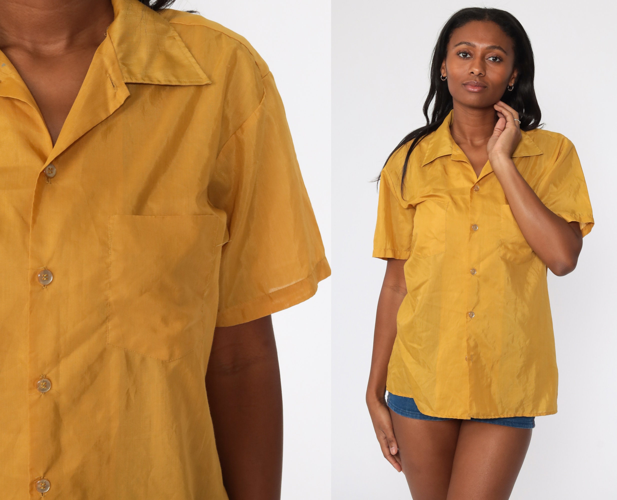 mustard button up