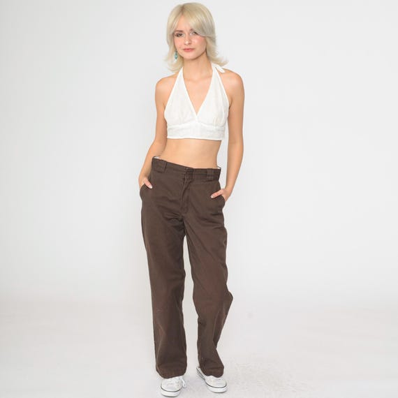 Brown 874 Dickies Pants Work Pants Straight Leg Workwear High Waist Rise Carpenter Painter Utility Vintage 00s 29 x 32 Men's Small