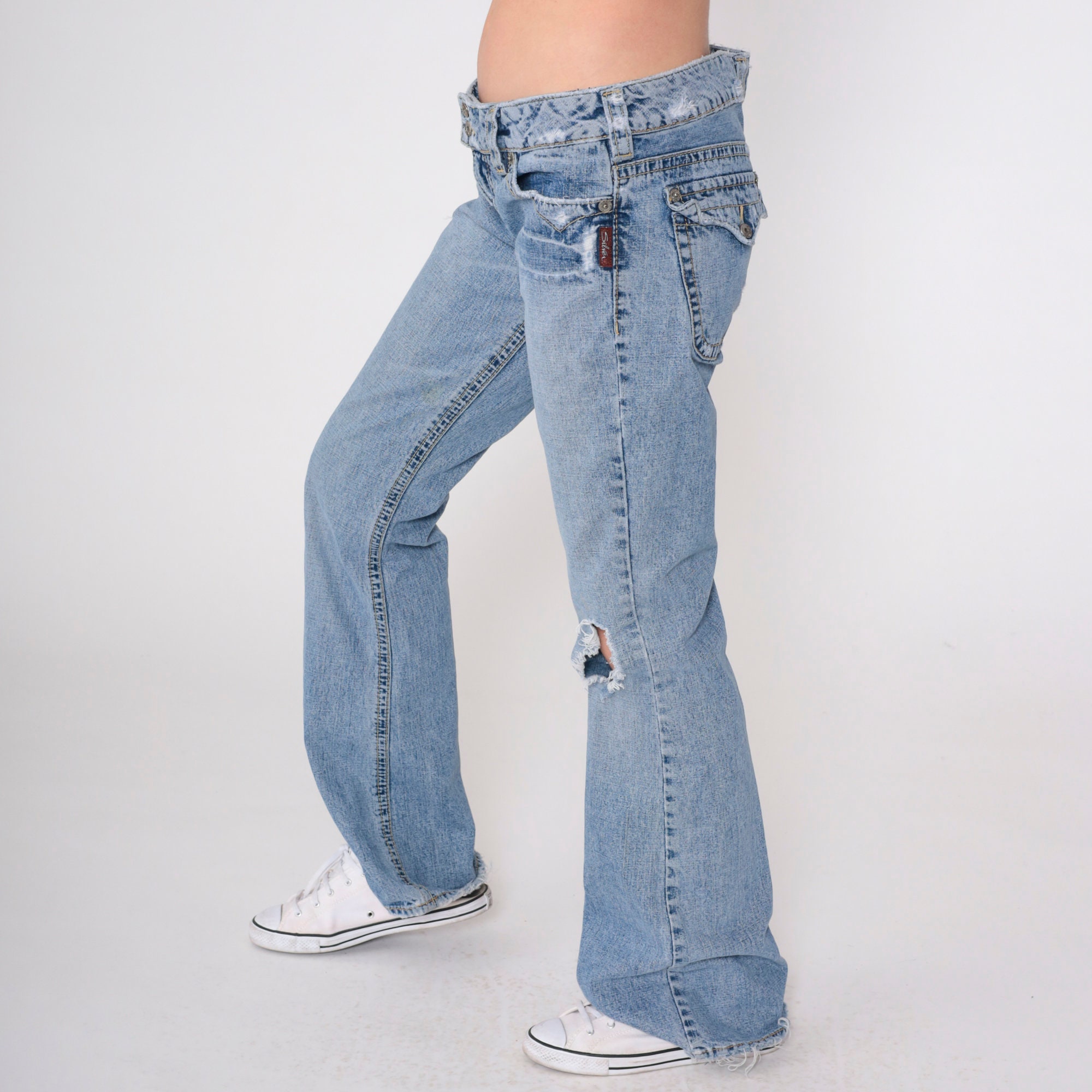 Y2K Flared Jeans Low Rise Jeans 00s Distressed Denim Bell Y2K Flared Jeans Low Rise Jeans 00s Distressed Denim Bell