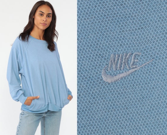 baby blue vintage nike jumper