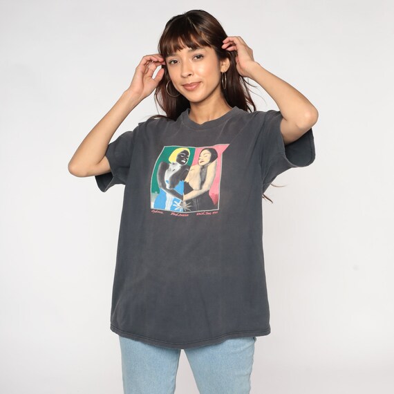 1990 Madonna Shirt Vintage Blond Ambition T-shirt 90s Band Concert Tee Pop Tour MLVC Original Music TShirt Black 1990s Extra Large xl