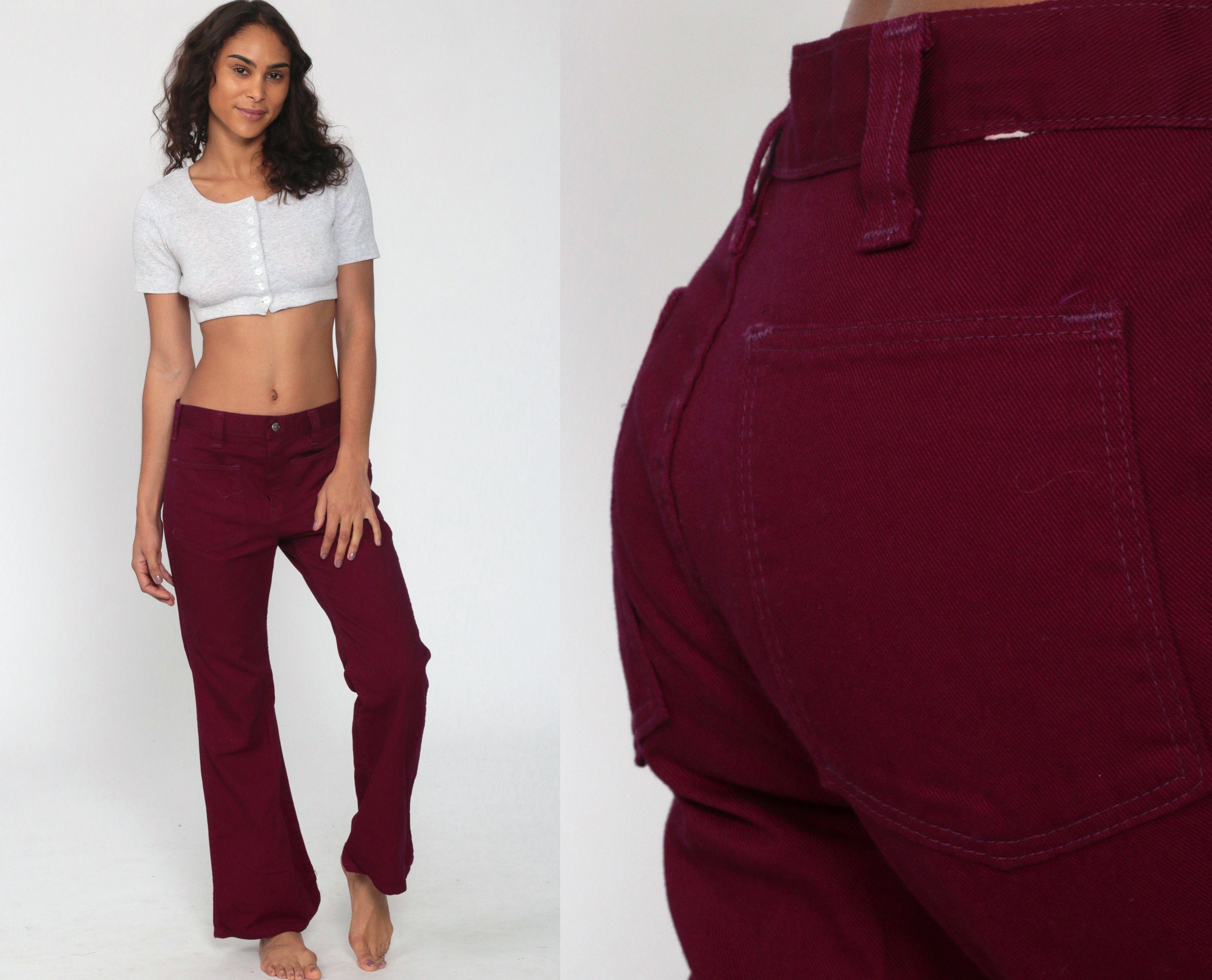 burgundy bell bottoms