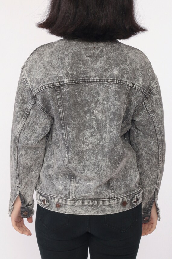 80s Grey LEVIS Jacket Xs Acid Wash 