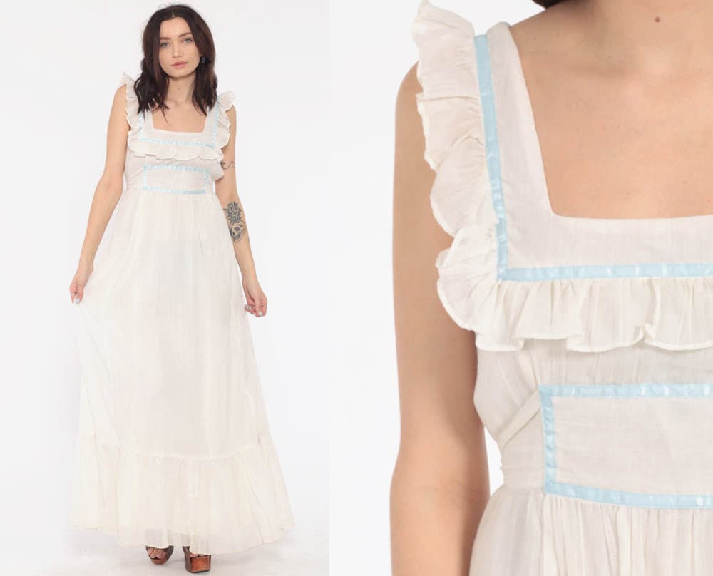 white ruffle sundress