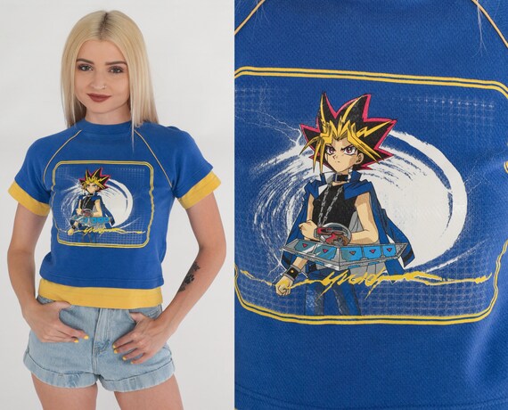 Vintage Yu-gi-oh Shirt 90s Yugiyoh Crop Top Trading Card Game Anime TV Show Graphic Tee Cropped T-shirt Blue Yellow Raglan 1990s 2XS XXS - Etsy Vintage Yu-gi-oh Shirt 90s Yugiyoh Crop Top Trading Card Game Anime TV Show Graphic Tee Cropped T-shirt Blue Yellow Raglan 1990s 2XS XXS - Etsy