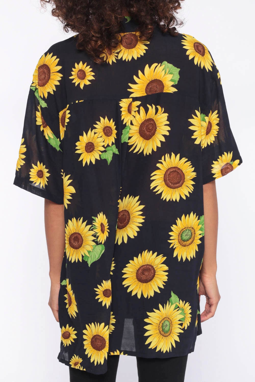 black vintage button up shirt