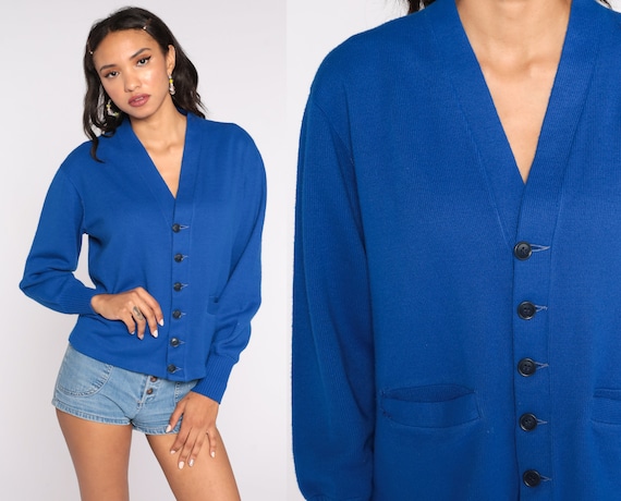 royal blue cardigan sweater