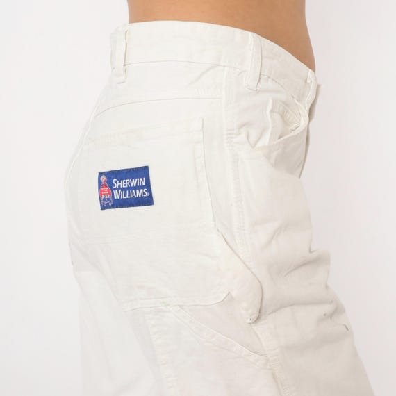 White Dickies Carpenter Pants 2000s Painter Workwear Utility Cargo
