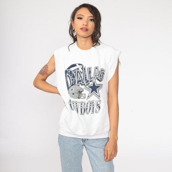 Dallas Cowboys Shirt Football Sweatshirt Short Sleeve Muscle Tee NFL Shirt Texas Football Graphic Vintage Medium Large