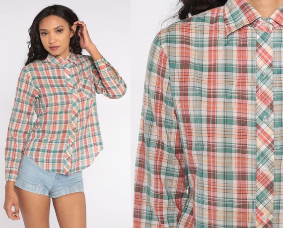 Veelkleurig geruit overhemd Kleding Gender-neutrale kleding volwassenen Tops & T-shirts Oxfords 