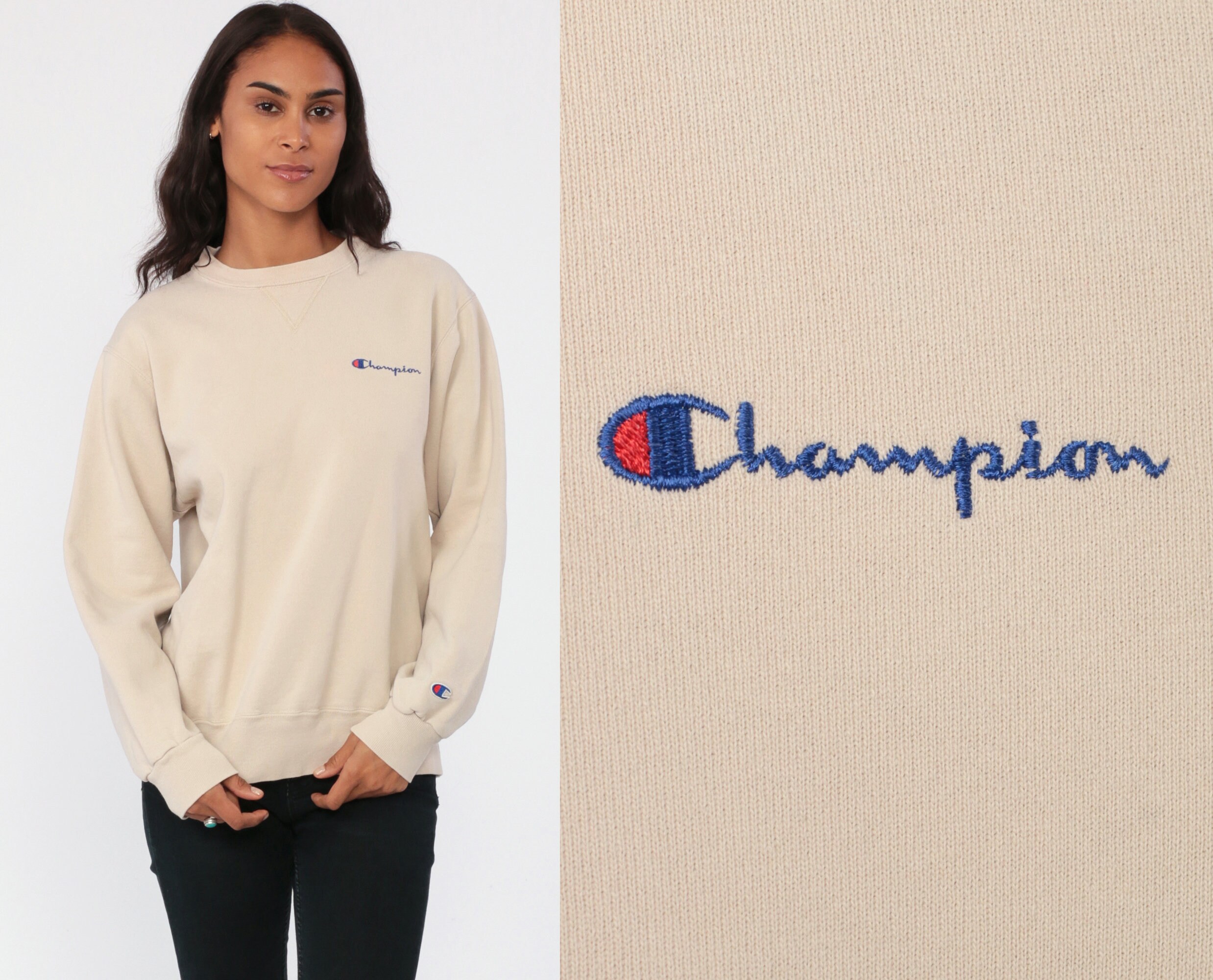 Champion Sweatshirt Tan Crewneck 
